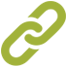 Illustration of a chain link in lime green
