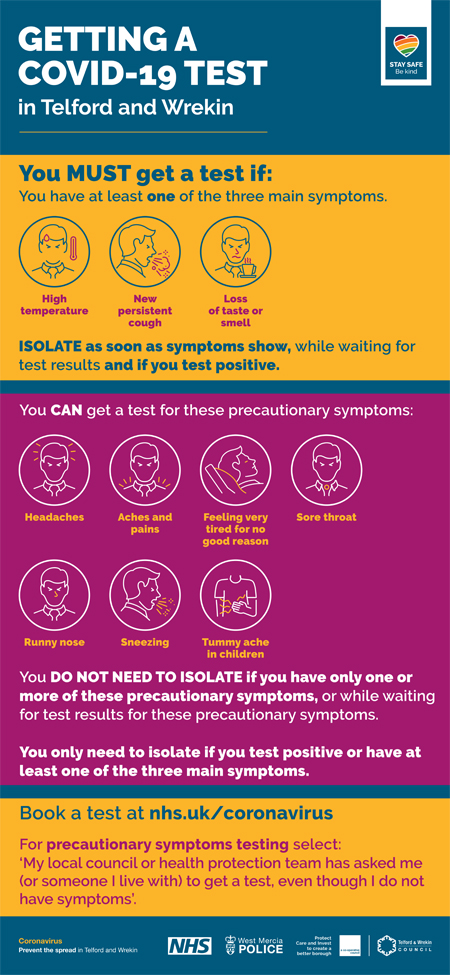 Coronavirus Getting a test and when to isolate with booking a test option