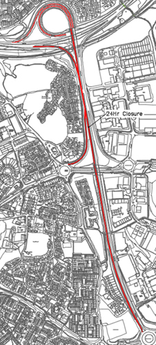 Picture of A442 brockton loops resurfacing scheme
