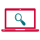 Computer And Magnifying Glass