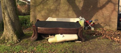 A picture of a pile of rubbish that was dumped in Telford and Wrekin.