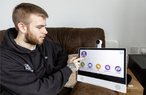 Young person using Ethel.