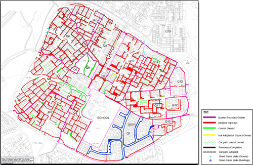 Map of Sutton hill.