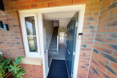 Image of the front door of the virtual house tour