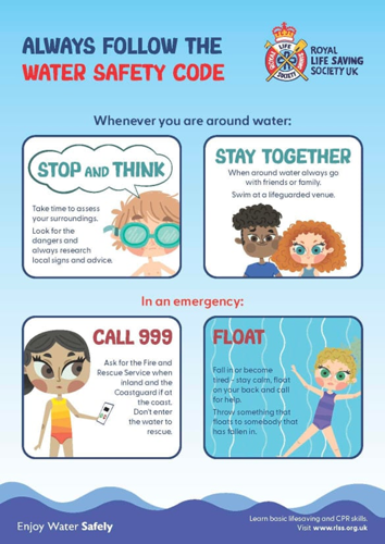 Always follow the water safety code