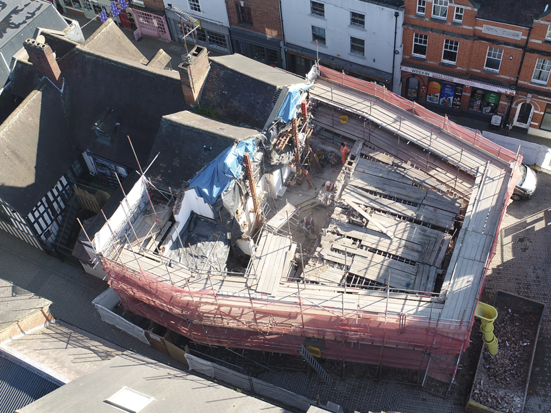 A picture of the demolition works to 2 Walker Street, Wellington.