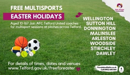 Free multi-sport sessions for young people aged 10-16 during Easter