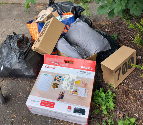 Spout Way, Malinslee fly tip