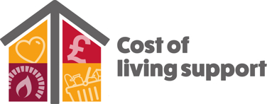 Illustration of a house divided into four sections, displaying, a heart, a pound sign, a naked flame and a shopping basket