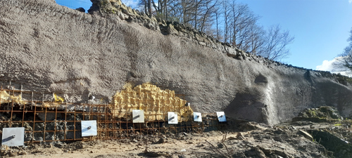 Jiggers Bank, retaining walls