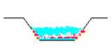 Weir/Dam or impoundment illustration icon