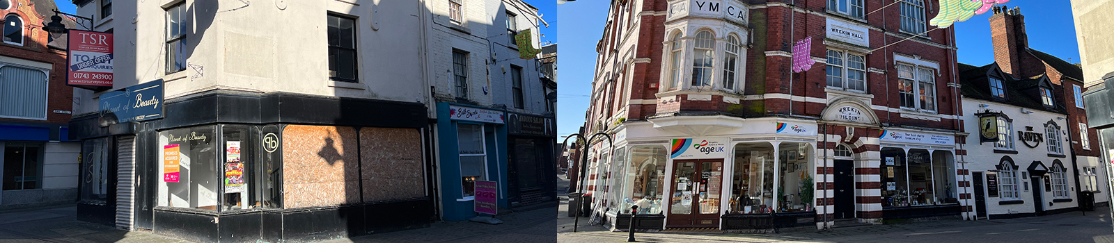 A picture on number 1 and 2 Walker Street in telford