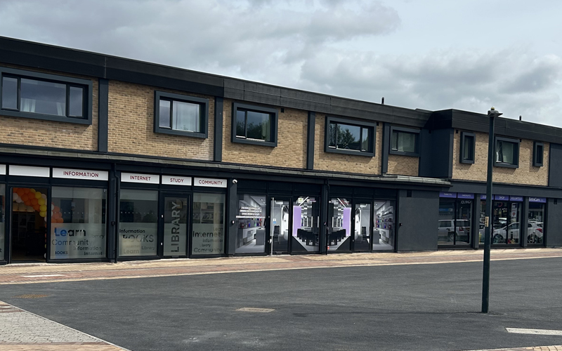 A picture of the shops at Limes Walk in Oakengates.