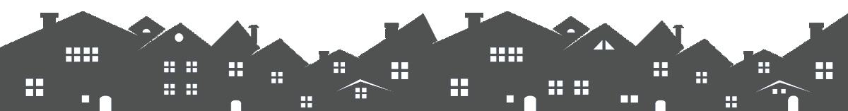 Illustration of a row of grey houses