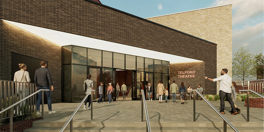 A picture of the proposed new design of the Telford Theatre.