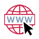 Illustration of a globe with www in the middle