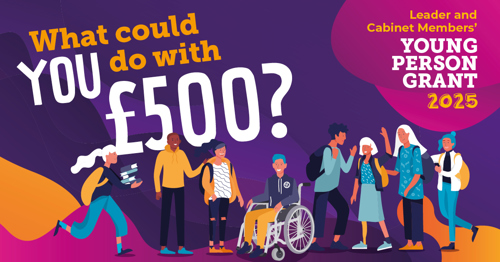 A graphic banner advertising the young persons grant scheme.