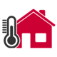 House And Temperature Gage Icon