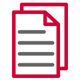 An icon showing the outline of several documents