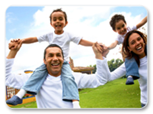 a family having fun