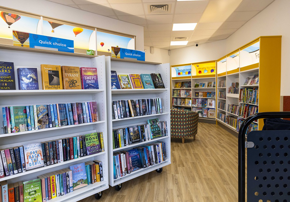 A picture of the inside of Oakengates Library.