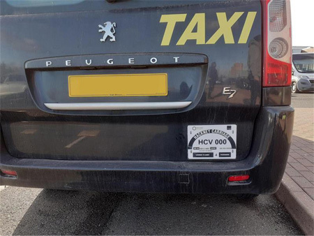 Hackney carriage vehicle
