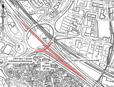 Image of A442 hollinswood northbound off slip reconstruction resurfacing and kerb replacements scheme