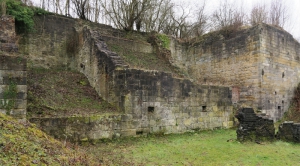 Remains of the Old Lodge blast furnace in Granville Country Park
