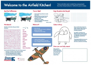 Y6 Takeover Challenge RAF Cosford trip July 2022, final placemat creation now used in the restaurant